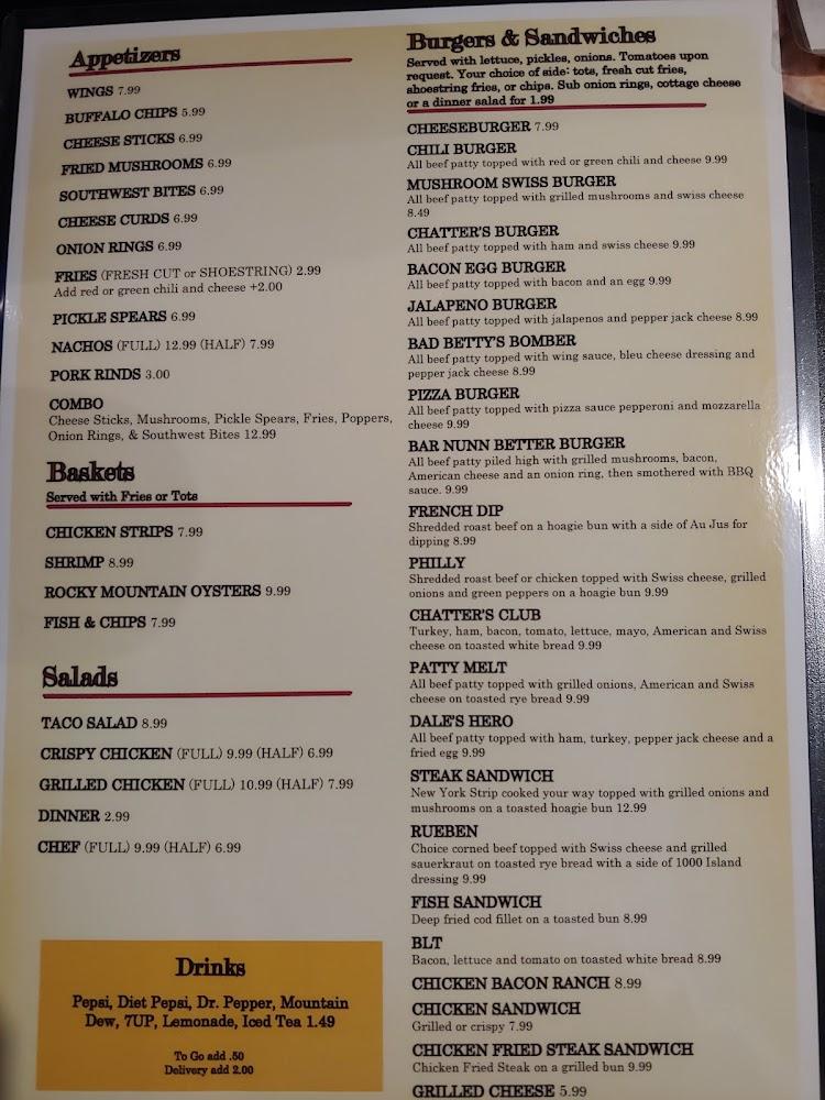 Chatters Menu image 1